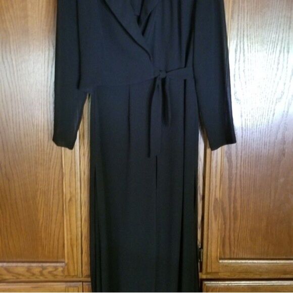 Vtg 90's Sheri Martin NY Sheer Double layer Wrap front jumpsuit - Picture 3 of 10